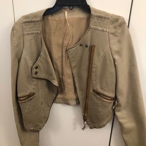 Free People vegan leather jacket
